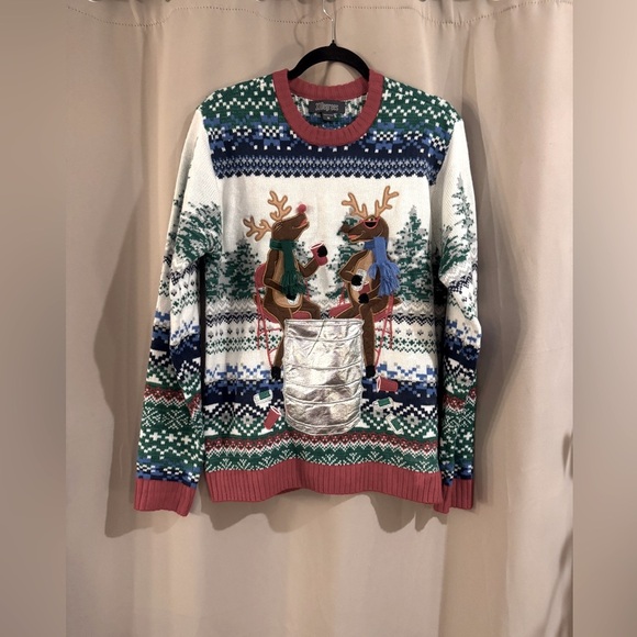 Festive Reindeer Sweater - Multicolor - Picture 1 of 7